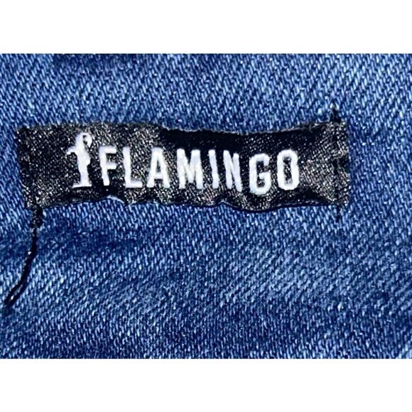 NWOT Flamingo Ripped Mid-Rise Stretch Capri Jeans Women's Large 29X17 - Picture 6 of 7